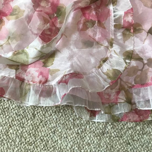 BlueBeri Boulevard Girls Pink Floral Flared Formal Party Dress Flower Girls 10 - Picture 5 of 11
